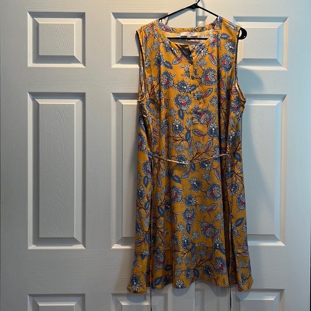 LOFT Plus Women’s Beautiful Toe Waist Paisley Dress Size 22